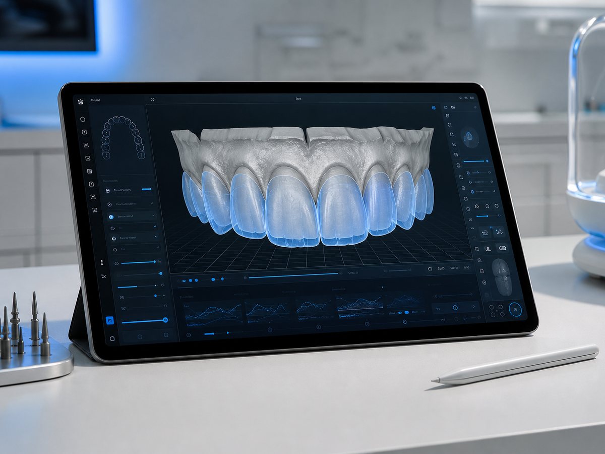 Active Smile Design digital smile design on screen