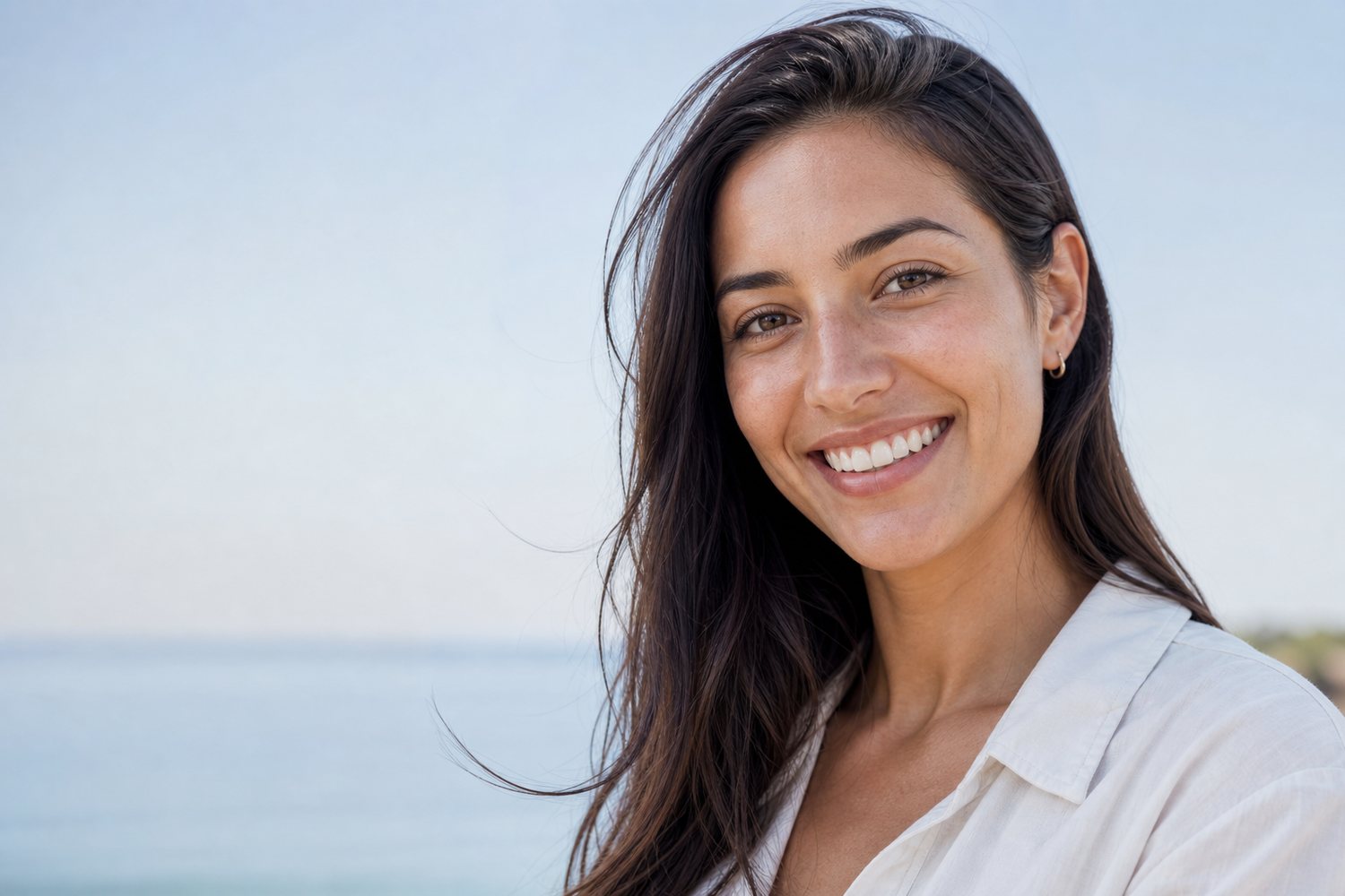 Confident bright natural smile